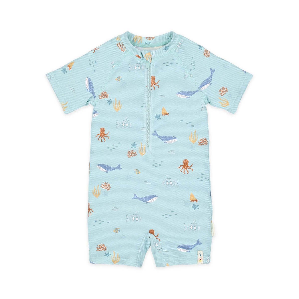 Ολόσωμο κοντομάνικο μαγιό Ocean Friends