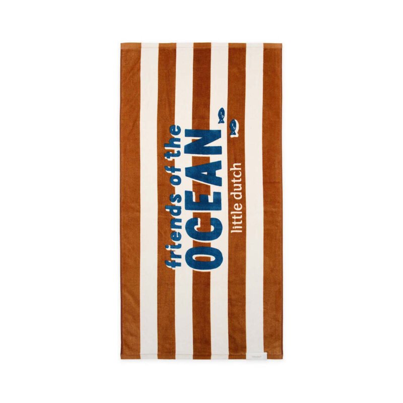 Ocean World Brown Stripe Πετσέτα Θαλάσσης