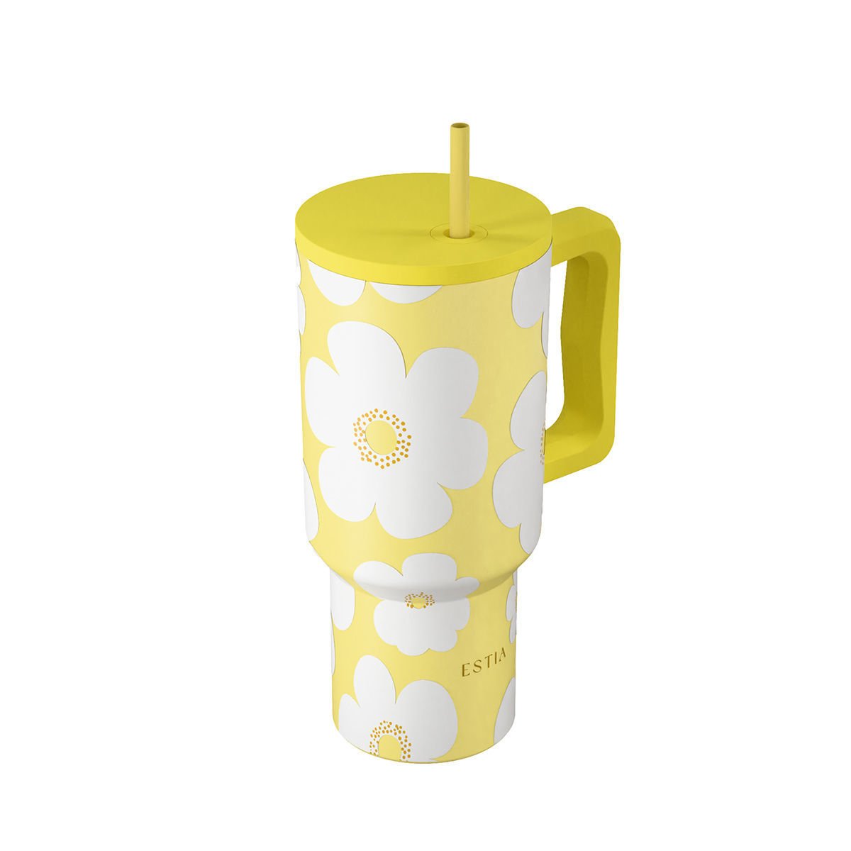 StrawTumbler XL Yellow Daisy 900ml - Image 2