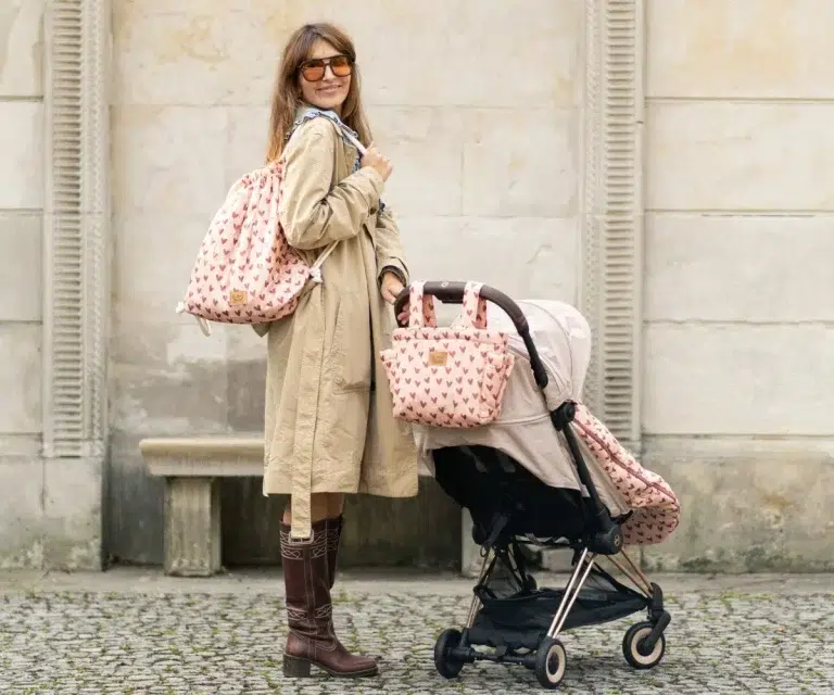 Mollet Ortalion Τσαντάκι Καροτσιού Stripes Beige - Image 5