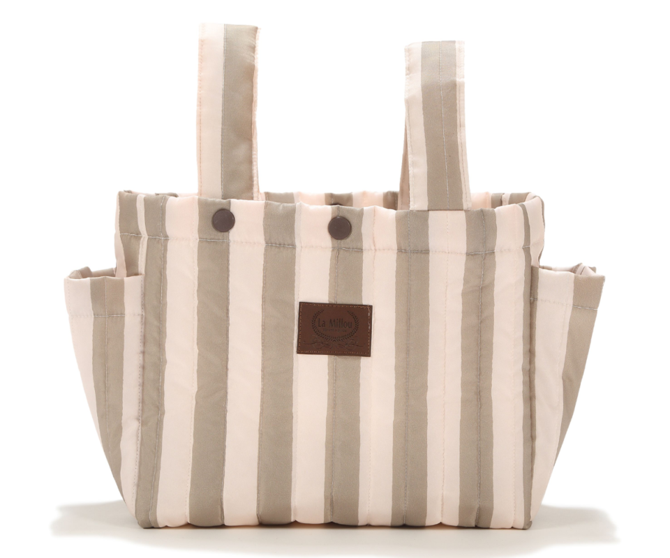 Mollet Ortalion Τσαντάκι Καροτσιού Stripes Beige - Image 2